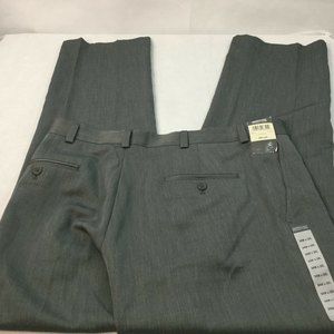 Kenneth Cole Dress Pants Sz 34 X 32 Slacks Textured Stria Silver New Mens Flat